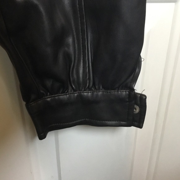 Zara Faux Vegan Leather Jogger Pants Womens Size Extra Small Black Cargo Pockets - Picture 6 of 8